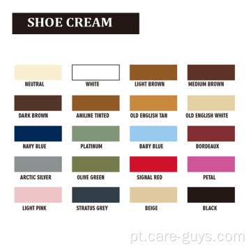 creme de sapato bronzeado várias cores disponíveis